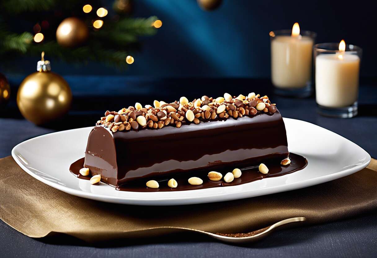 Bûche au chocolat et cacahuètes : recette gourmande pour les fêtes