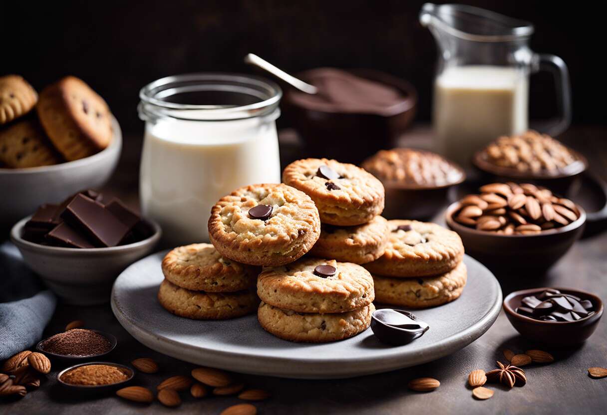 Biscuits petit-déjeuner aux céréales et pépites de chocolat : recette facile et gourmande