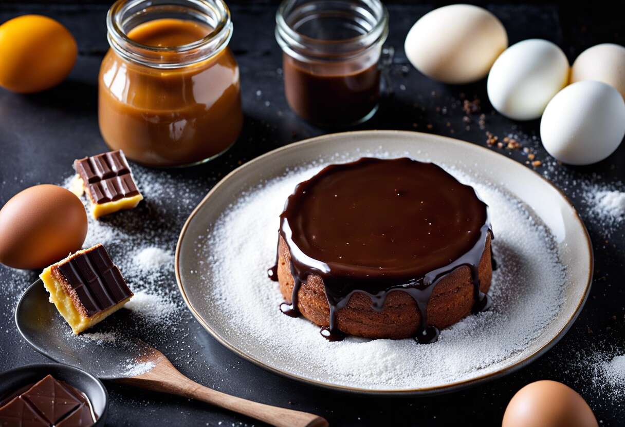 Gâteau au chocolat et caramel beurre salé au miel : recette gourmande