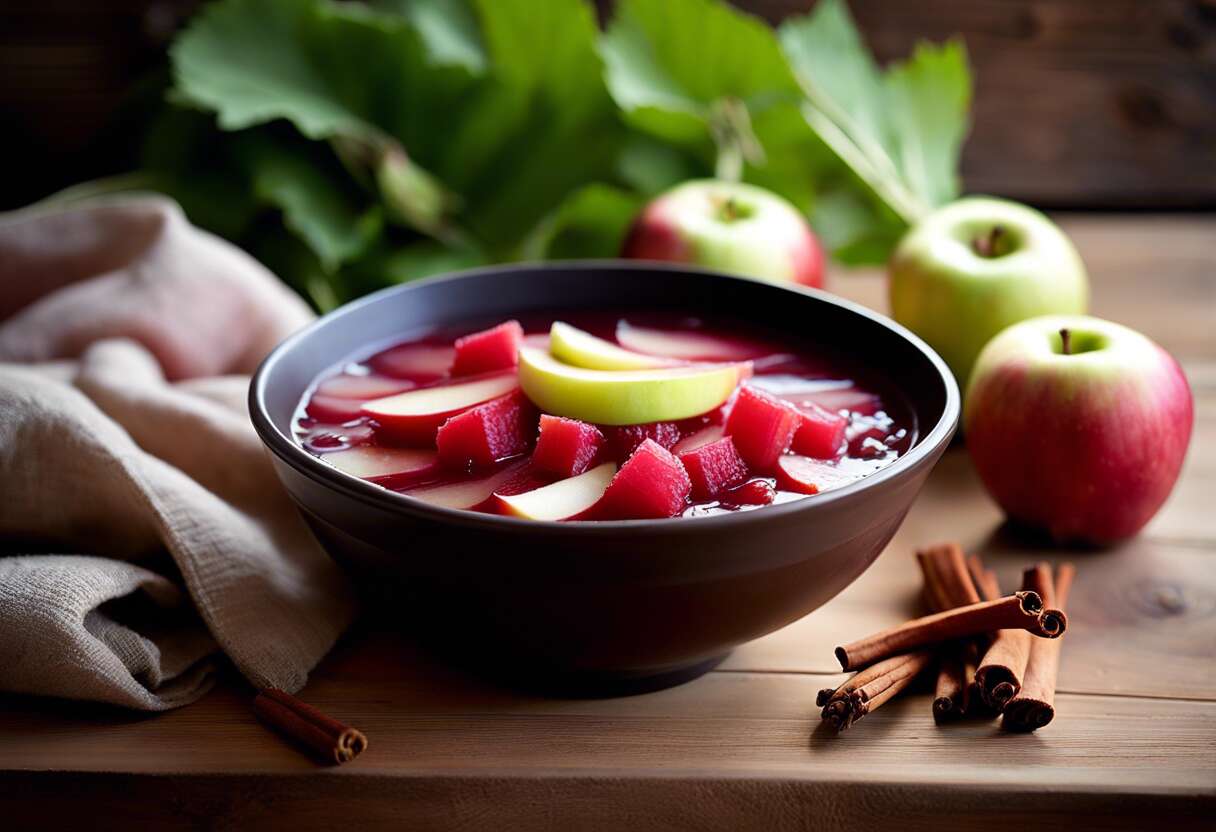 Recette de compote rhubarbe, pommes et cardamome : saveurs exquises et bienfaits